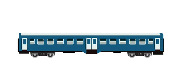 Coche ferroviario de pasajeros moderno — Vector de stock