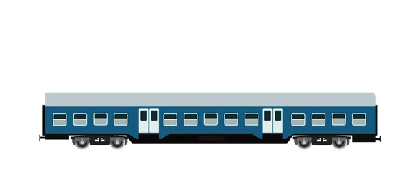 Coche ferroviario de pasajeros moderno — Vector de stock
