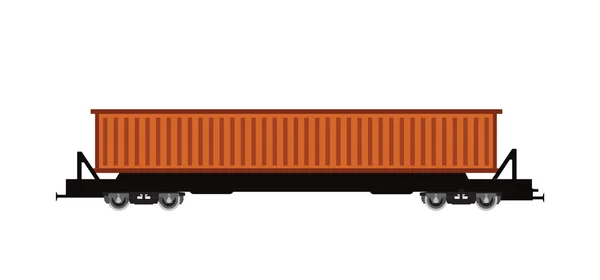 Cargo railway container — Stock Vector