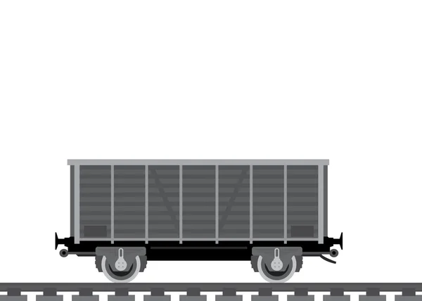 Cargo railway car — Stock Vector