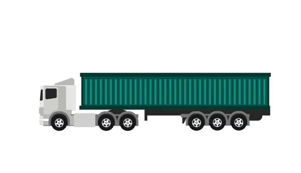 Container shipment transport truck — Stock Vector