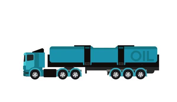 Olie stortbak vrachtwagen — Stockvector