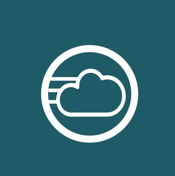 Computing cloud icon — Stock Vector
