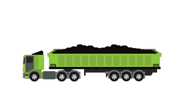 Kol transport lastbil — Stock vektor