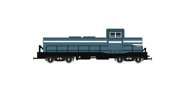 Retro railway locomotive — Stock Vector