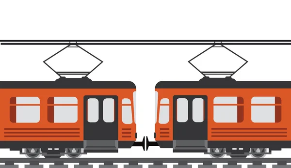 Public city tramway — Stock Vector