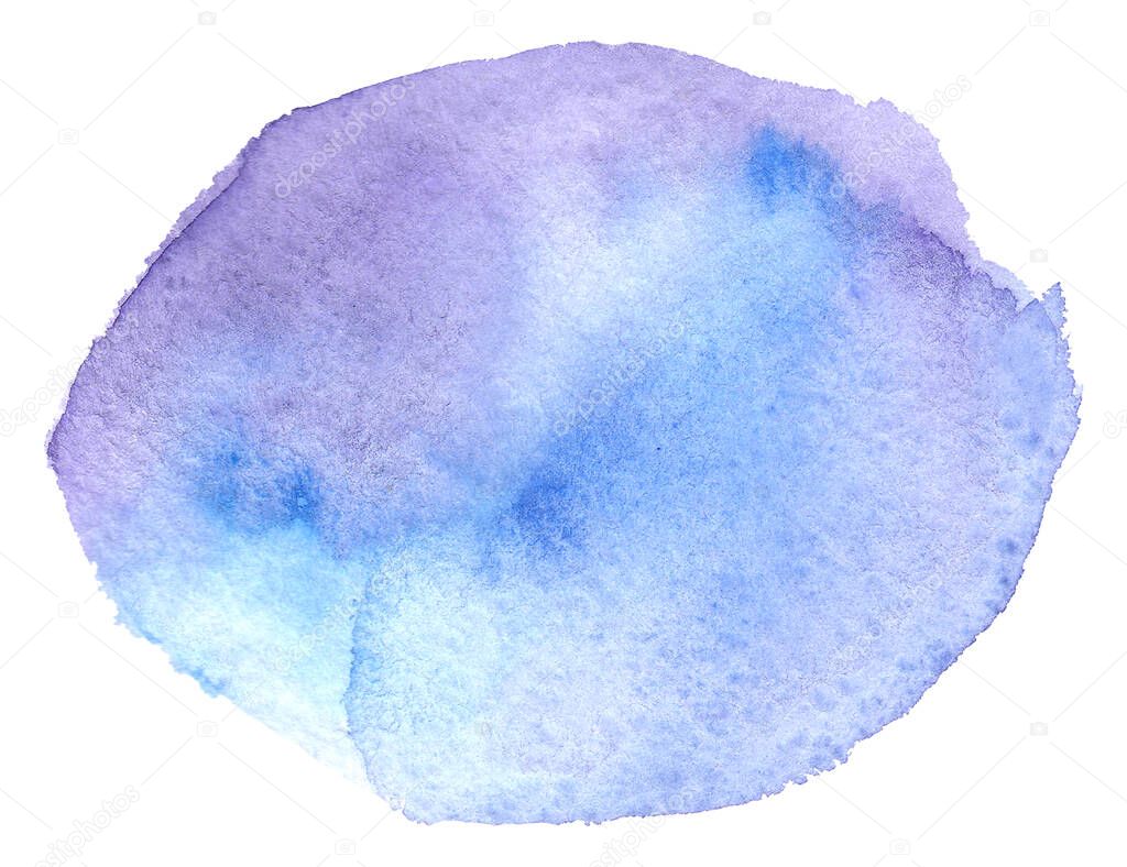 Abstract blue watercolor background. Watercolor purple splash