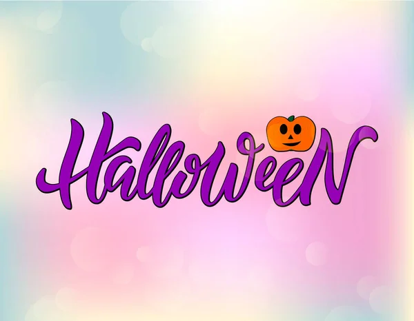 Vector Illustration Halloween Lettering Banner Flyer Poster Clothes Postcard Logo — Stock Vector