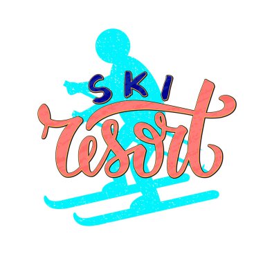 Pankart, poster, tebrik kartı, dükkan reklamı, hediyelik eşya ve giysi tasarımı için illüstrasyon. Web ya da yazdırma için el yazısıyla yazılmış beyaz metin