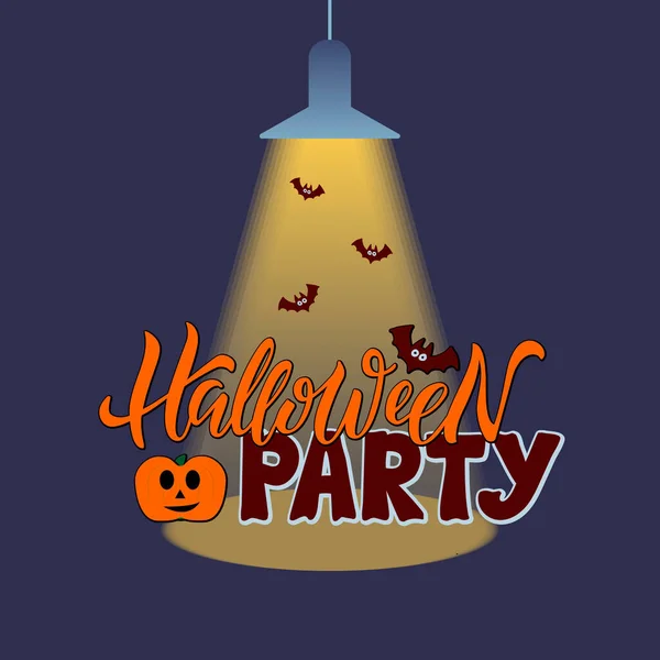 Vektorillustration Von Halloween Party Schriftzügen Für Plakate Schilder Flyer Postkarten — Stockvektor