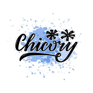 Paketler, ürün tasarımı, afişler, çıkartmalar, baharat dükkanı fiyat listesi ve dekorasyon için hindiba harflerinin vektör çizimi. Web ya da yazdırmak için çiçek desenli el yazısıyla yazılmış izole sözcük