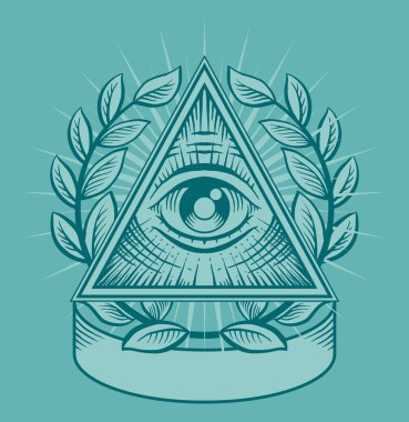 All seeing eye. Vector illustration clipart