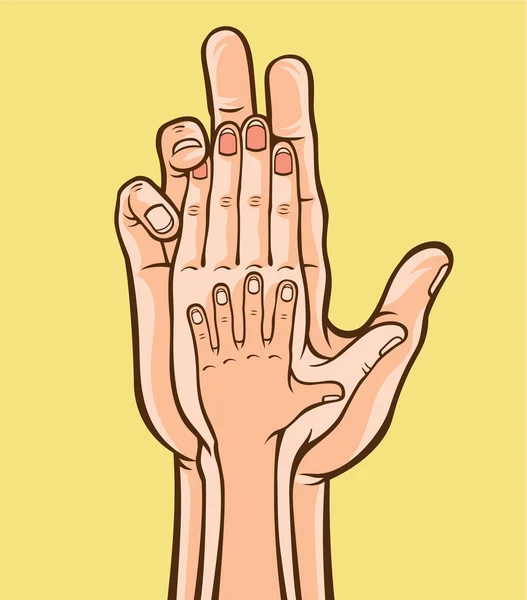 Des mains de famille. Illustration vectorielle — Image vectorielle