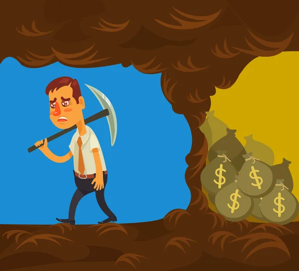 Asla pes etmeyin. Vektör düz çizgi film illüstrasyon