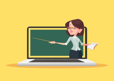 Online Eğitim. Vektör düz çizim