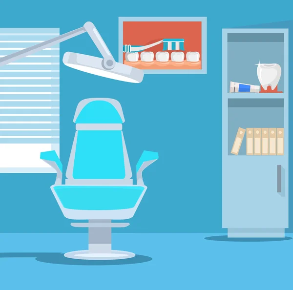 Dental office. Platte vectorillustratie — Stockvector