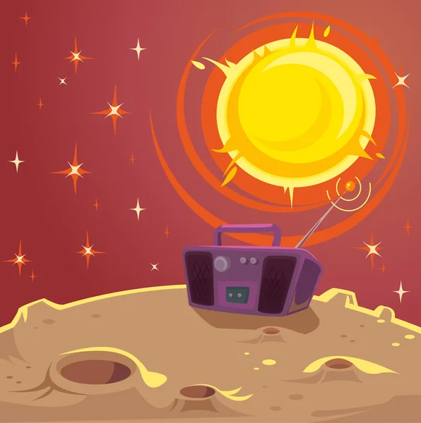 Disco planeet. Vectorillustratie cartoon — Stockvector