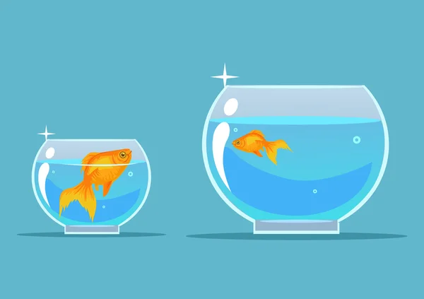 Arany halat. Vektor lapos rajzfilm illusztráció — Stock Vector