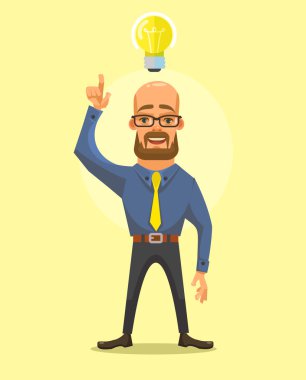 Adam harika bir fikir. Vektör düz çizim