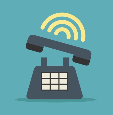 Telefon görüşmesi. Vektör düz çizim