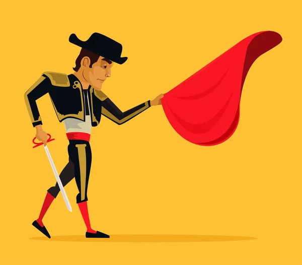 Vectorillustratie platte cartoon Matador — Stockvector