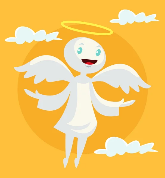 Cartoon angel. Vector flat illustration — Stock Vector