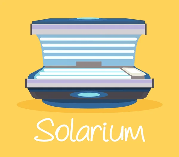 Solaryum. Vektör düz çizgi film illüstrasyon — Stok Vektör