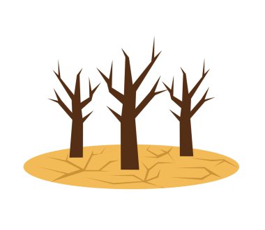 Drought icon. Ecological natural problem. Global warming. Vector flat cartoon illustration clipart