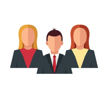 İnsan nüfusu düz karikatür simgesi