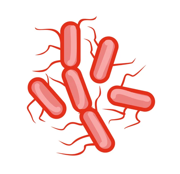 Virus flache Zeichentrickfigur Illustration. Virus auf weißem Hintergrund. isolierte Viren — Stockvektor