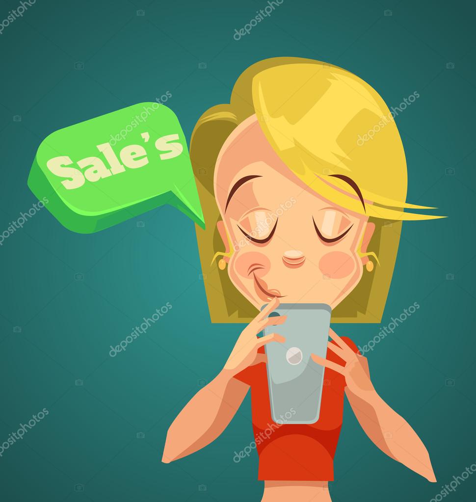online sale woman looking