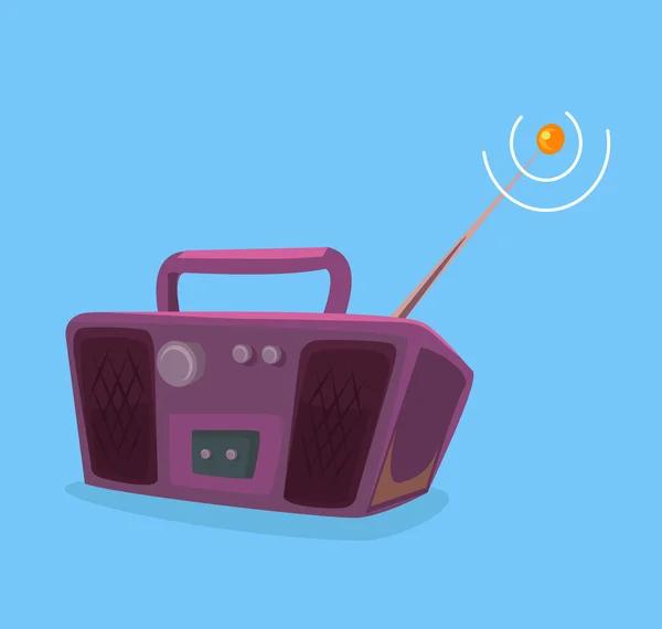 Vieille radio. Illustration vectorielle de dessin animé plat — Image vectorielle