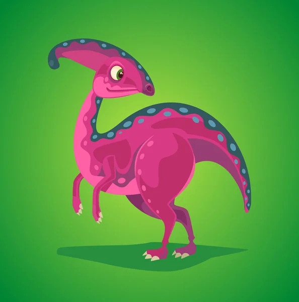 Personagem de desenhos animados de dinossauro. Ilustração de desenho animado plano vetorial —  Vetores de Stock