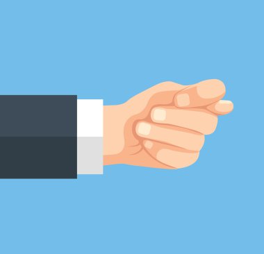 İncir üye patron el. Vektör düz çizgi film illüstrasyon