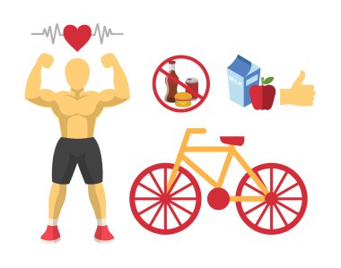 Vektör spor renk düz Icon set