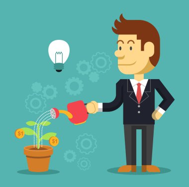 para bir bitki sulama işadamı