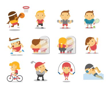 Vektör spor ve fitness infographics