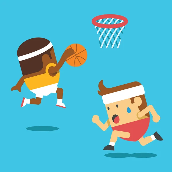 Basketbalspelers — Stockvector