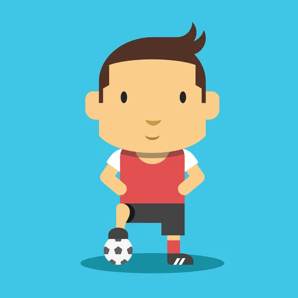 Fútbol jugador Mascota . — Vector de stock