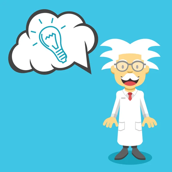 Vector scientist professor — Stock Vector