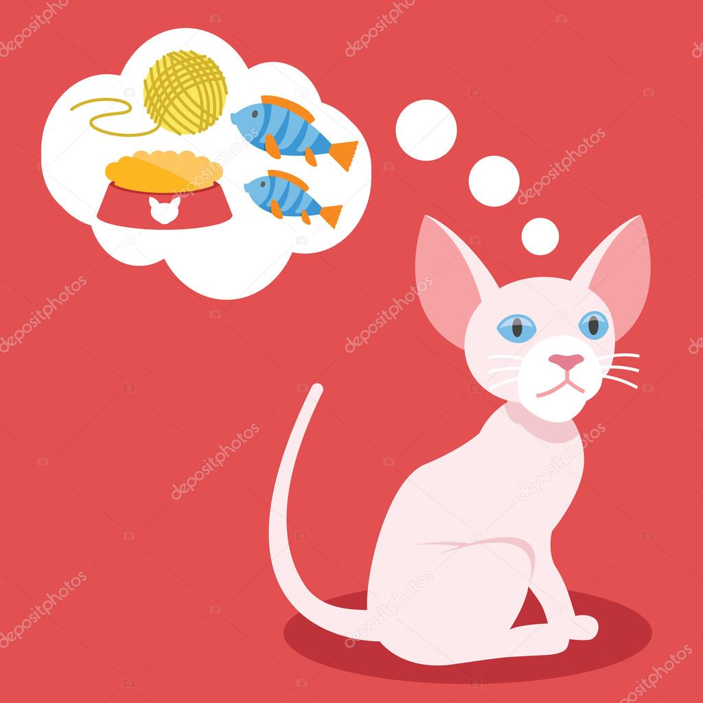 Vector Cat with Blue Eyes Colorful