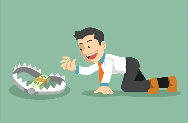 Para tuzağı. Vektör düz çizim