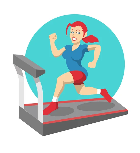 Ilustración plana de fitness vectorial — Archivo Imágenes Vectoriales