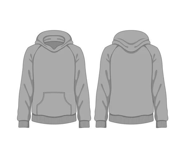 Man hoodie. Vector sjabloon — Stockvector