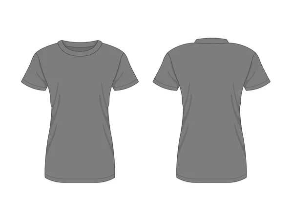 女性の t シャツ。ベクトル テンプレート — ストックベクタ