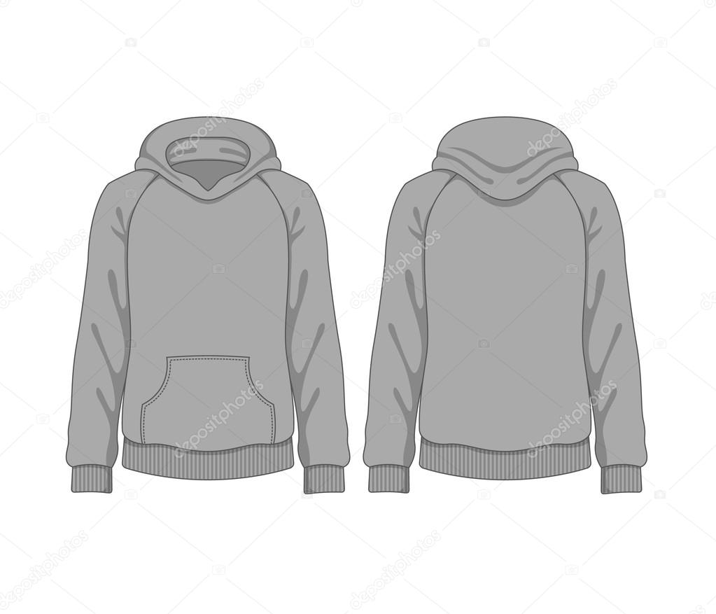 Man hoodie. Vector template