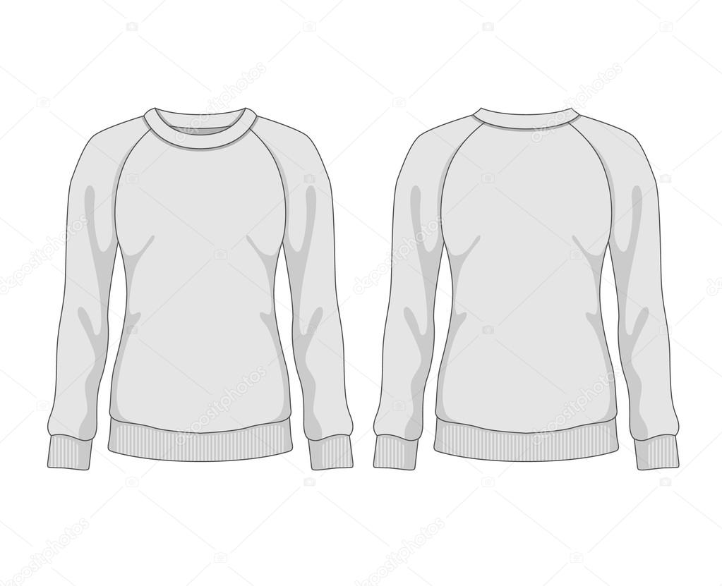 Woman sweatshirt. Vector template ⬇ Vector Image by © prettyvectors ...