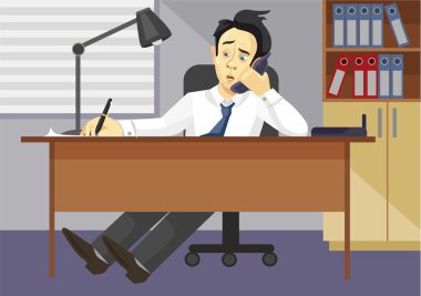 Zor iş. Vektör düz çizim