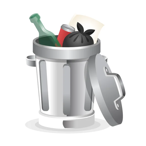 Ttrash can. Vector illustration — Stock Vector