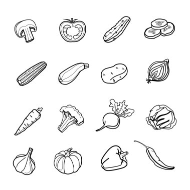 Vektör sebze Icon set